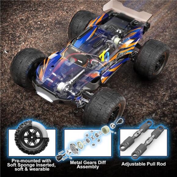 1:16 Scale Ready to Run Fast Remote Control Car,High Speed Jump RC Monster Truck - Picture 2 of 7